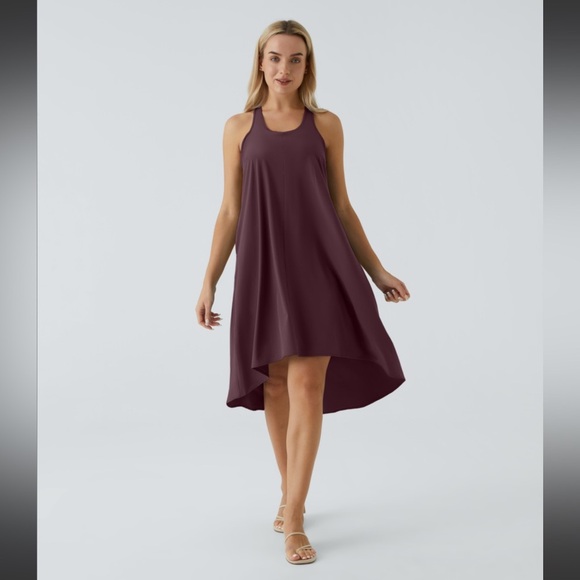 HALARA Breezeful Backless Racerback Pocket
High Low Flowy Midi Quick Dry Dress - Picture 3 of 11